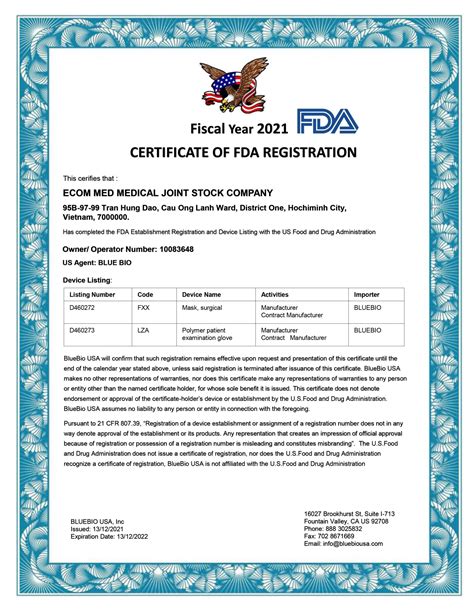 fda certification verification.